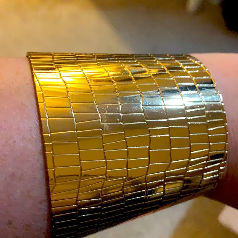 Gold cuff bracelet